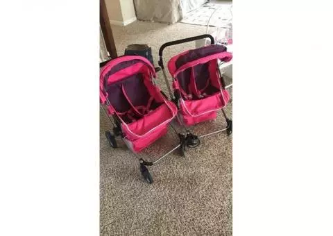 Doll strollers for twin dolla